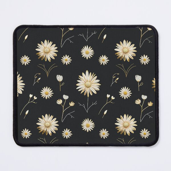 Item preview, Elegant Daisy Pattern on Black – Minimal Floral Design designed and sold by Nuttajak.