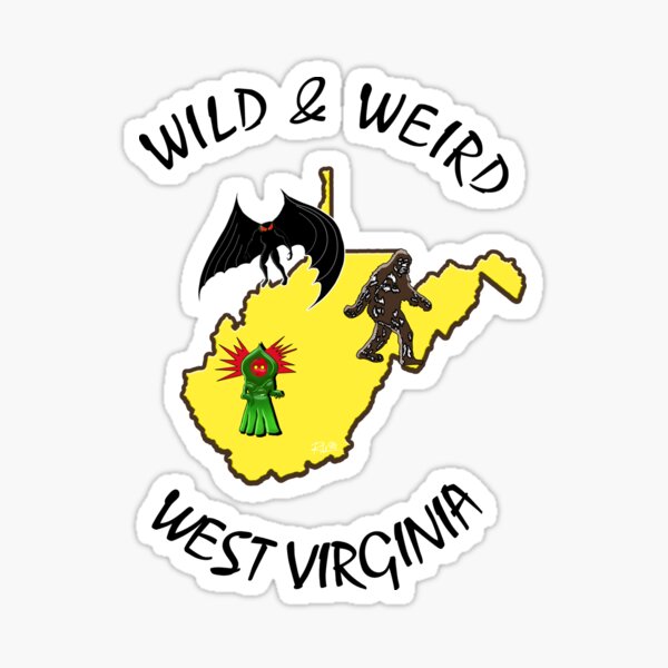 "Wild & Weird West Virginia (Trio)" Sticker by lanhamron Redbubble