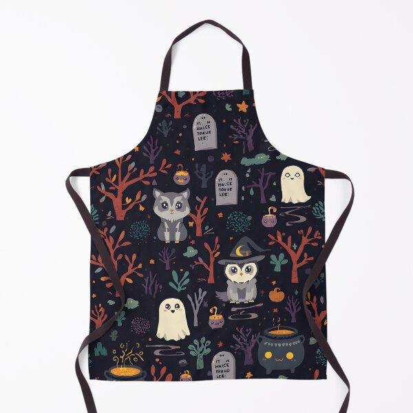 Item preview, Chibi Forest Haunt: Cozy Wolf and Owl Pattern designed and sold by MoonlitDoodles1.