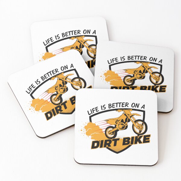 Item preview, Life Is Better On A Dirt Bike Logo Silhouette Motocross Enduro Orange Minimalist designed and sold by DibuHumor.