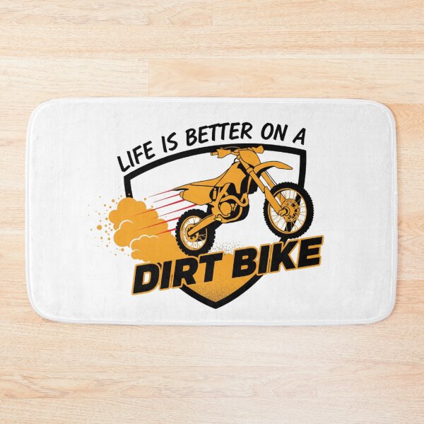 Item preview, Life Is Better On A Dirt Bike Logo Silhouette Motocross Enduro Orange Minimalist designed and sold by DibuHumor.