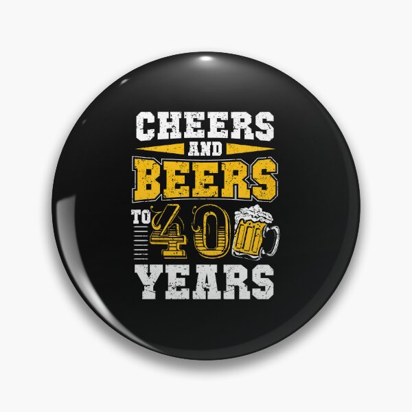 Item preview, Cheers And Beers To 40 Years 40th Birthday Gift, Retro vintage designed and sold by graphic-genie.