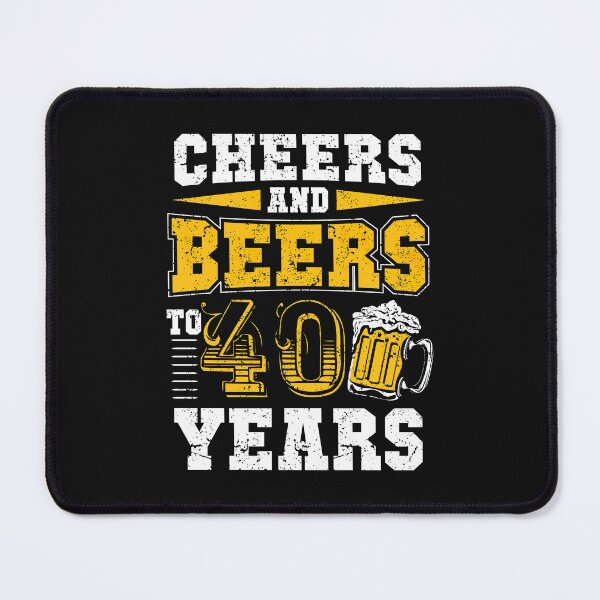 Item preview, Cheers And Beers To 40 Years 40th Birthday Gift, Retro vintage designed and sold by graphic-genie.