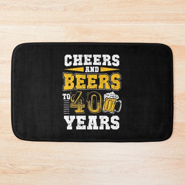 Item preview, Cheers And Beers To 40 Years 40th Birthday Gift, Retro vintage designed and sold by graphic-genie.