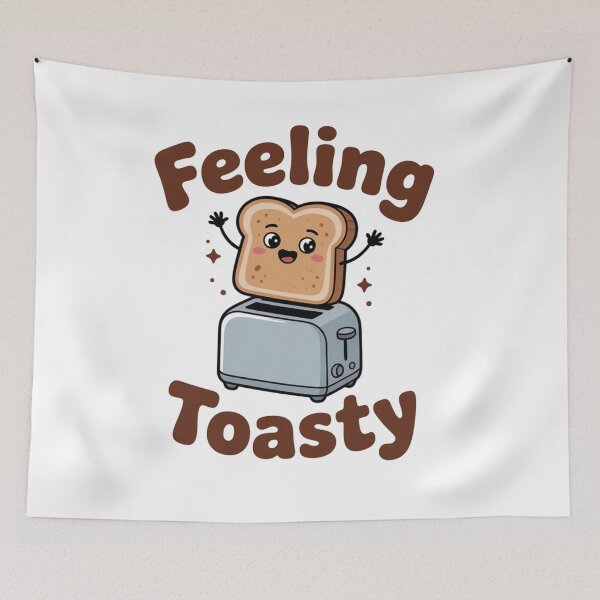 Item preview, Feeling Toasty - Cute Bread Toast Character designed and sold by ShirtHatch.