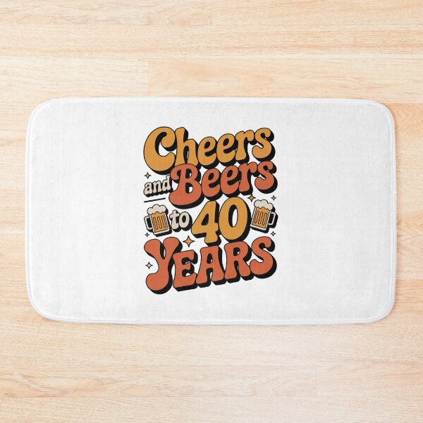 Item preview, Cheers And Beers To 40 Years 40th Birthday Gift, Retro vintage designed and sold by graphic-genie.