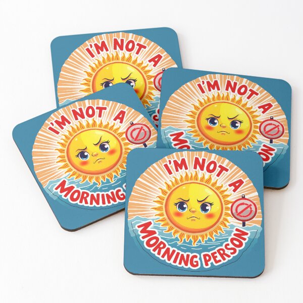 Item preview, I’m Not a Morning Person Grumpy face  Sun designed and sold by BDLdesigns.