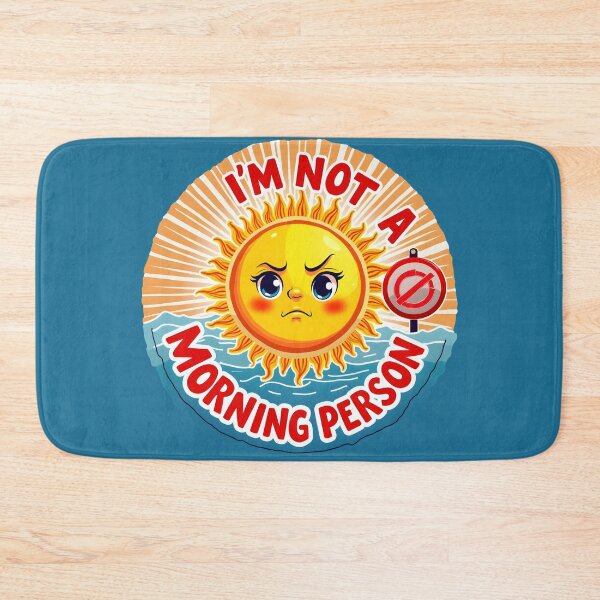 Item preview, I’m Not a Morning Person Grumpy face  Sun designed and sold by BDLdesigns.