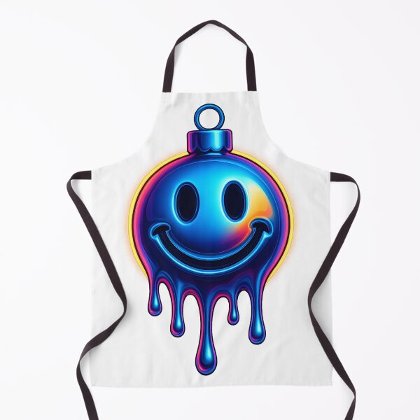 Item preview, Neon Chrome Smiley Ornament (Drip) designed and sold by Savannarojas.