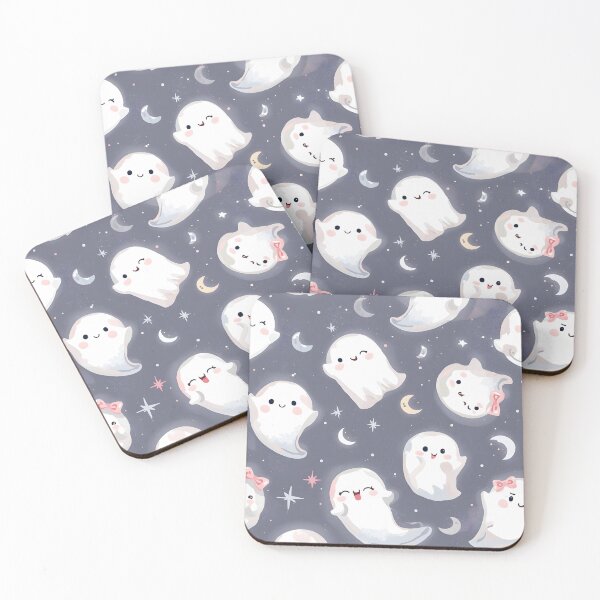 Item preview, Pastel Spooktacular: Adorable Ghost Pattern designed and sold by MoonlitDoodles1.