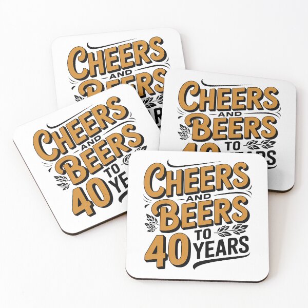 Item preview, Cheers And Beers To 40 Years 40th Birthday Gift, Retro vintage designed and sold by graphic-genie.