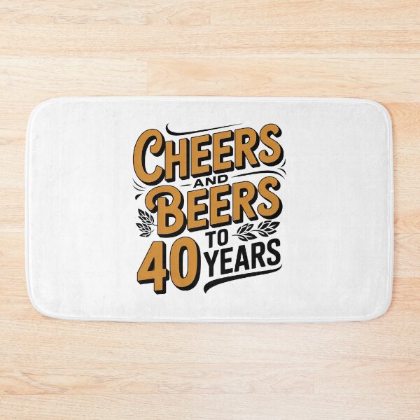 Item preview, Cheers And Beers To 40 Years 40th Birthday Gift, Retro vintage designed and sold by graphic-genie.