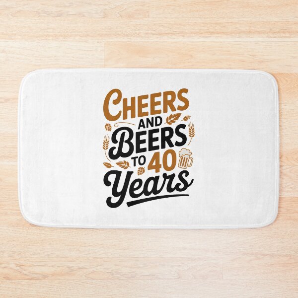 Item preview, Cheers And Beers To 40 Years 40th Birthday Gift, Retro vintage designed and sold by graphic-genie.