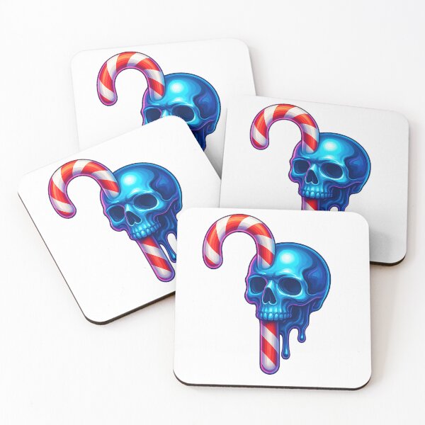 Item preview, Candy Cane Skull – Neon Christmas designed and sold by Savannarojas.