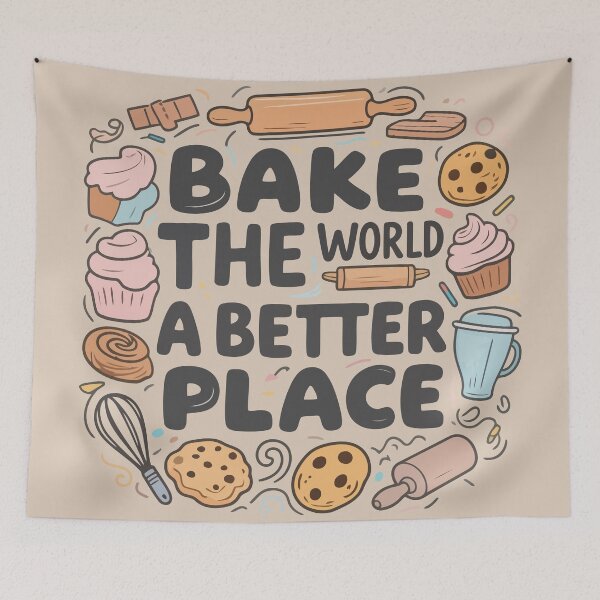 Item preview, Bake the World a Better Place designed and sold by xmoudx.