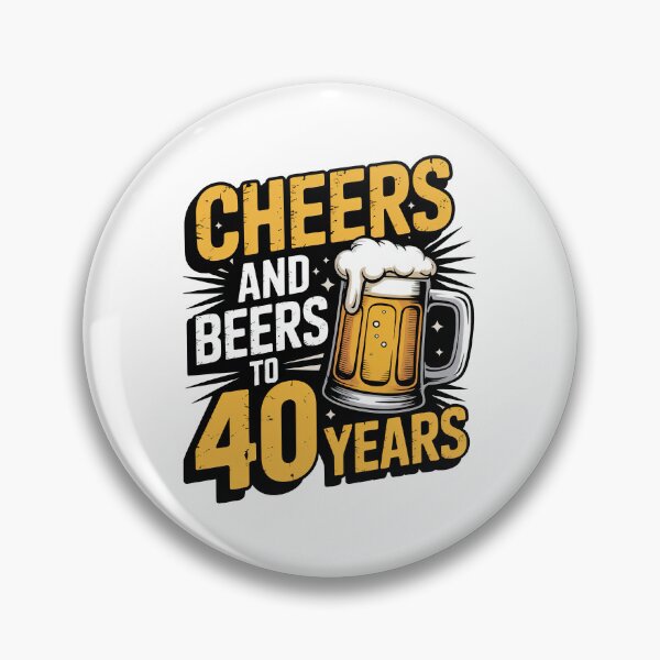 Item preview, Cheers And Beers To 40 Years 40th Birthday Gift, Retro vintage designed and sold by graphic-genie.