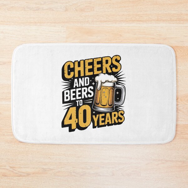 Item preview, Cheers And Beers To 40 Years 40th Birthday Gift, Retro vintage designed and sold by graphic-genie.