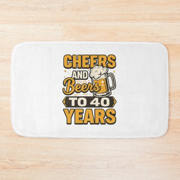 Item preview, Cheers And Beers To 40 Years 40th Birthday Gift, Retro vintage designed and sold by graphic-genie.