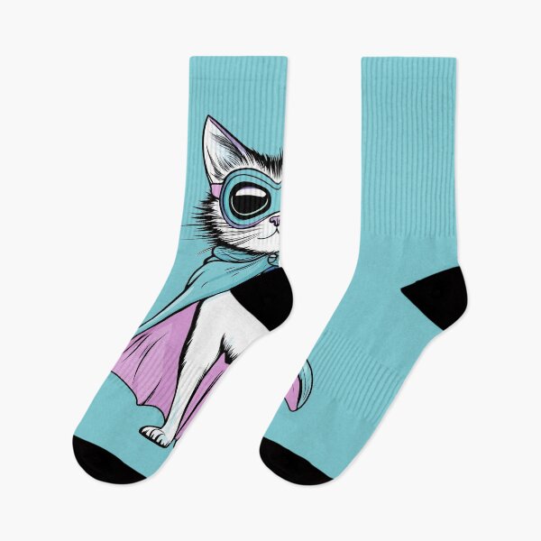 Item preview, Brave Kitty Sticker – Cute Hero Cat with Mask and Cape designed and sold by PaintbrushPlace.