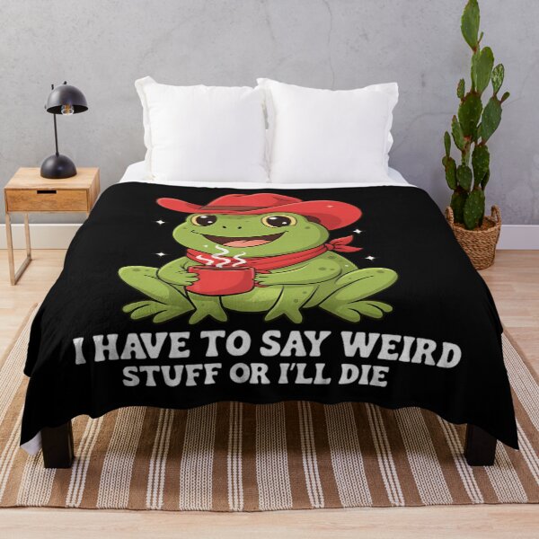 Item preview, Frog Humor 90s Silly Funny Vintage Style Quote designed and sold by JackyEstera.