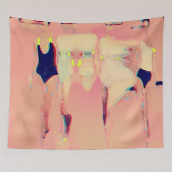 Item preview, Runway. Deconstructed scene with glitch details designed and sold by macaco+ | Glitch Art & Manifesto Prints.