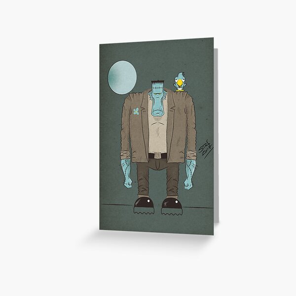 Frankenstein's Monster cartoon Greeting Card