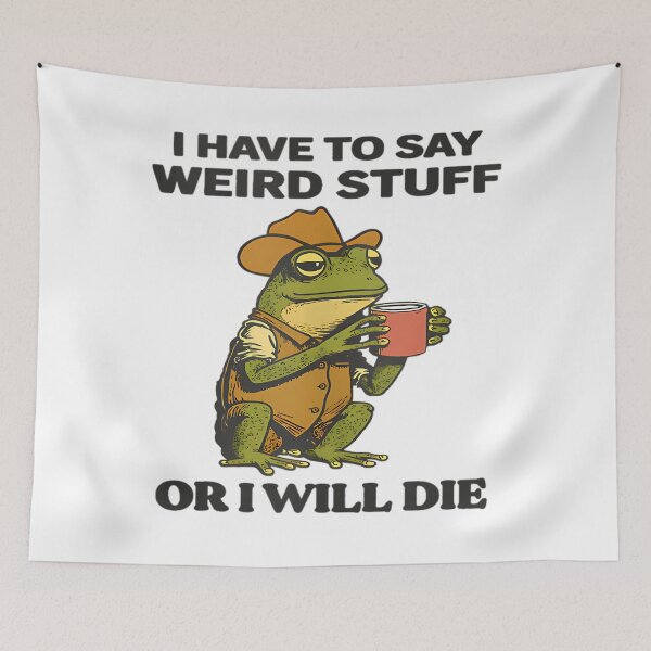 Item preview, Silly Humor Frog Vintage Style Funny 90s Quote designed and sold by JackyEstera.