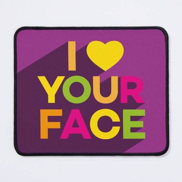 Item preview, I Heart Your Face — Colourful Typography Print designed and sold by INNIT ART.