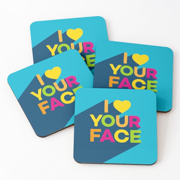 Item preview, I Love Your Face — Colourful Graphic Print designed and sold by INNIT ART.