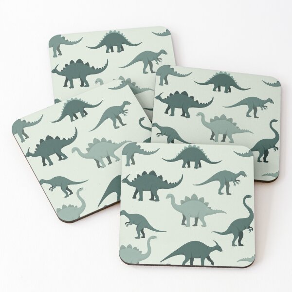 Item preview, Stylish Dinosaur Pattern: A Modern Muted Green Nursery Design designed and sold by RudArtAI.