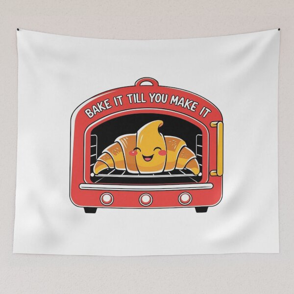 Item preview, Bake It Till You Make It – Funny Croissant Baking Pun Design designed and sold by LOLbySA.