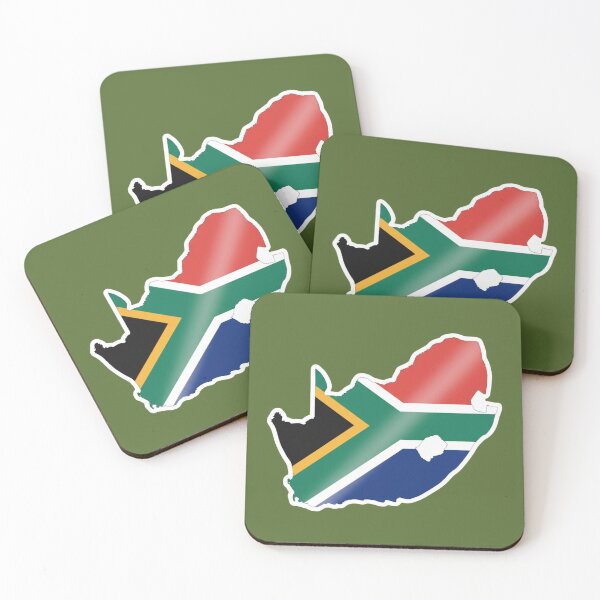 Item preview, South Africa Flag Map Sticker – National Pride in Bold Colors designed and sold by The Digital Compass.