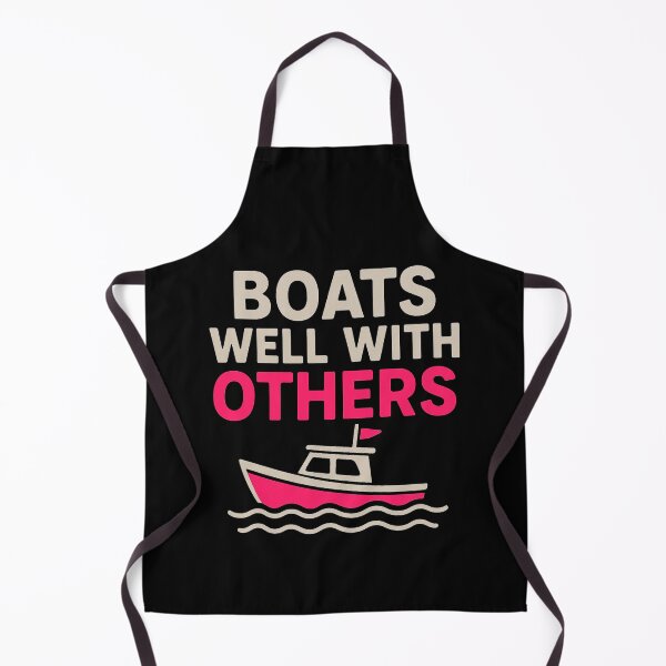 Item preview, Boats Well With Others Black Pink White designed and sold by ChristinasMess.