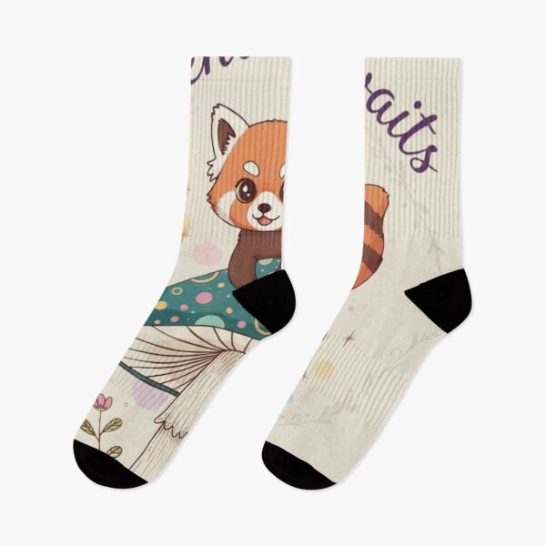 Item preview, Adventure Awaits Cute Red Panda Mushroom Cottagecore designed and sold by anandsiva2703.