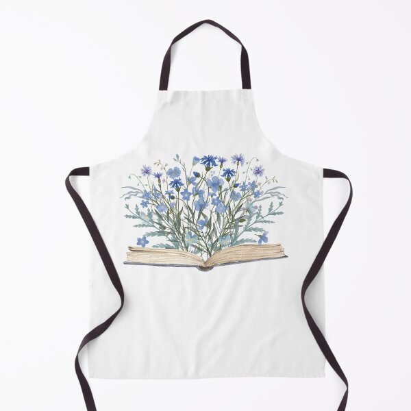 Item preview, Watercolor Open Book with Blue Flowers Floral Aesthetic designed and sold by Nature Hues.