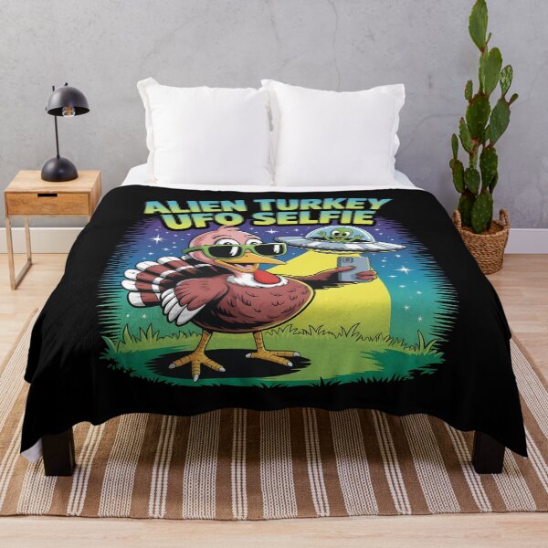 Item preview, Alien Turkey UFO Selfie Funny Thanksgiving Gifts designed and sold by SkymarArt.