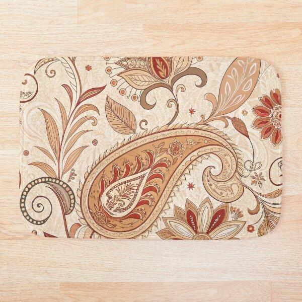 Item preview, Boho Paisley Floral Pattern – Vintage Ornamental Design in Warm Earth Tones designed and sold by NoctaHike.