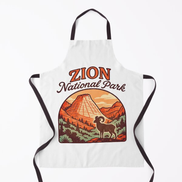 Item preview, Retro outdoor travel illustration of Zion National Park the iconic Checkerboard Mesa Sticker designed and sold by astriebatik.