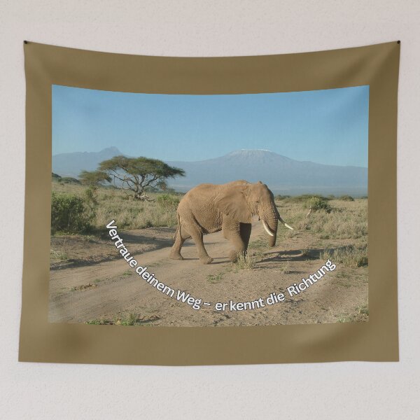 Item preview, Kopie von Elephant & Mount Kilimanjaro, Strength and Serenity of Africa designed and sold by Katja LebenFreude.