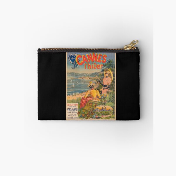 Item preview, Vintage Art Nouveau Travel Poster | Cannes l'hiver | French Riviera Winter Escape | Chemins de Fer P.L.M. | Elegant Railway Art designed and sold by artofuniverse.