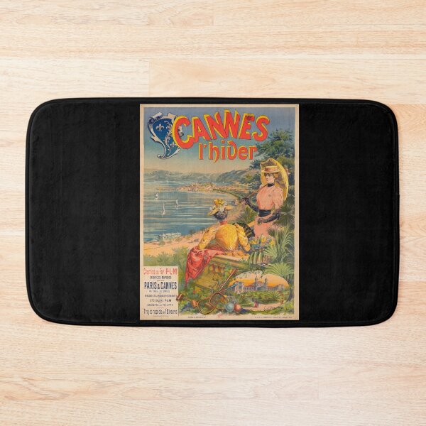 Item preview, Vintage Art Nouveau Travel Poster | Cannes l'hiver | French Riviera Winter Escape | Chemins de Fer P.L.M. | Elegant Railway Art designed and sold by artofuniverse.