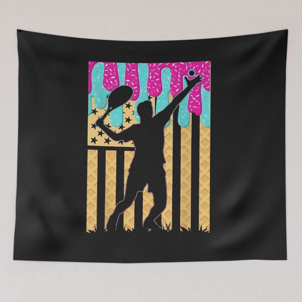Item preview, Tennis Player Ice Cream Flag Drip Tee designed and sold by LarryMBrown.