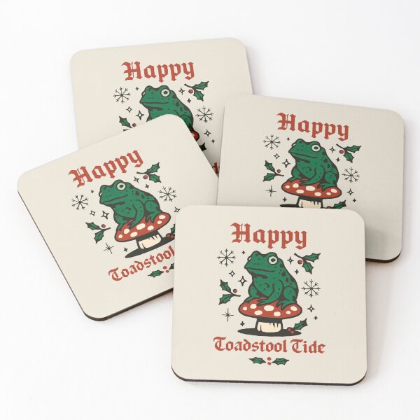 Item preview, Graphic Holiday Composition Featuring Toad and Mushroom with Gothic Text designed and sold by SplashTastic.