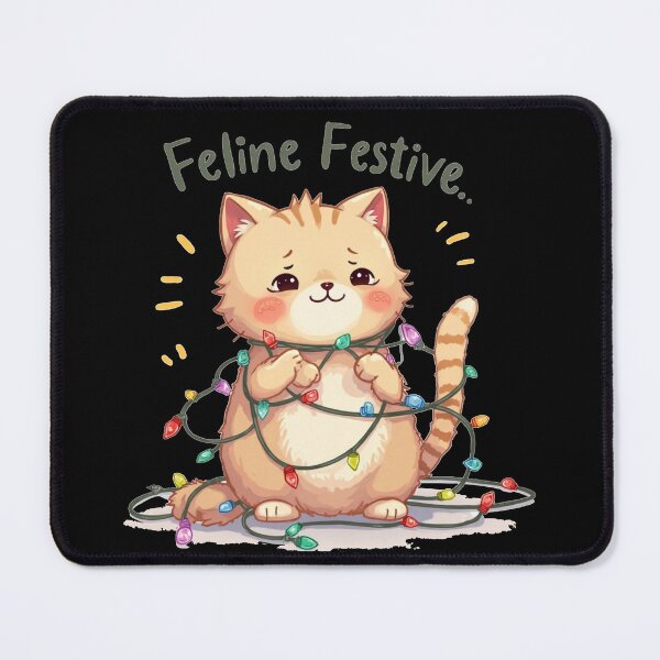 Item preview, Feline Festive – Tangled Christmas Cat designed and sold by Chicmorph.