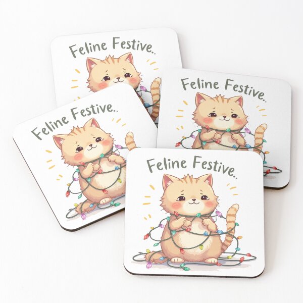Item preview, Feline Festive – Tangled Christmas Cat designed and sold by Chicmorph.