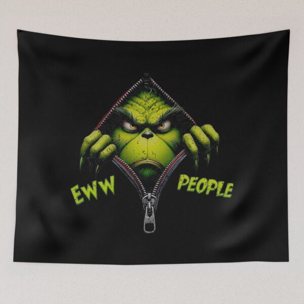 Item preview, The Grinch Eww People – Funny Anti-Social Christmas Art designed and sold by TiannaSalazar.