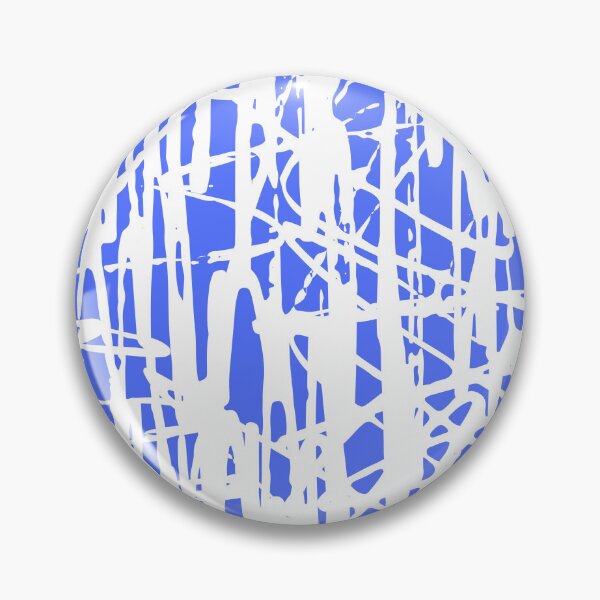 Item preview, Scribble Pattern Design – White Abstract Lines on Royal Blue Background designed and sold by Cultradesign.