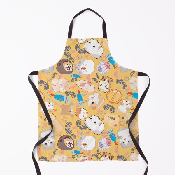 Artikelvorschau, Gelbes, niedliches Hamsterchaos – Lustiges Kawaii-Hamster- und Meerschweinchen-Nahtlosmuster entworfen und verkauft von StudioSamanthaa.