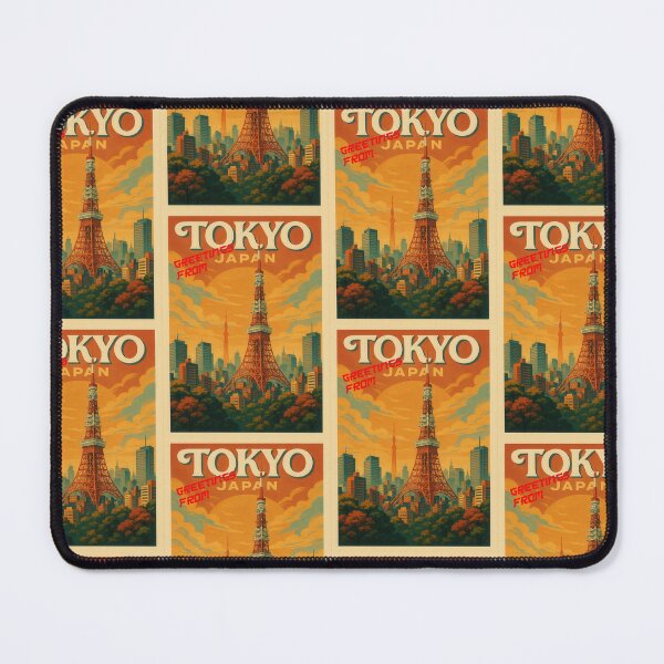 Item preview, Greetings from TOKYO / JAPAN - Tokyo Tower – Urban Retro Dreams designed and sold by Earth Celebration Designs.