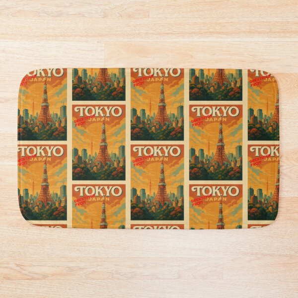 Artikelvorschau, Greetings from TOKYO / JAPAN - Tokyo Tower – Urban Retro Dreams entworfen und verkauft von Earth Celebration Designs.